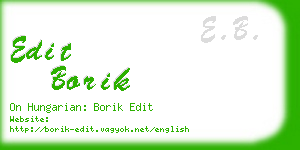 edit borik business card